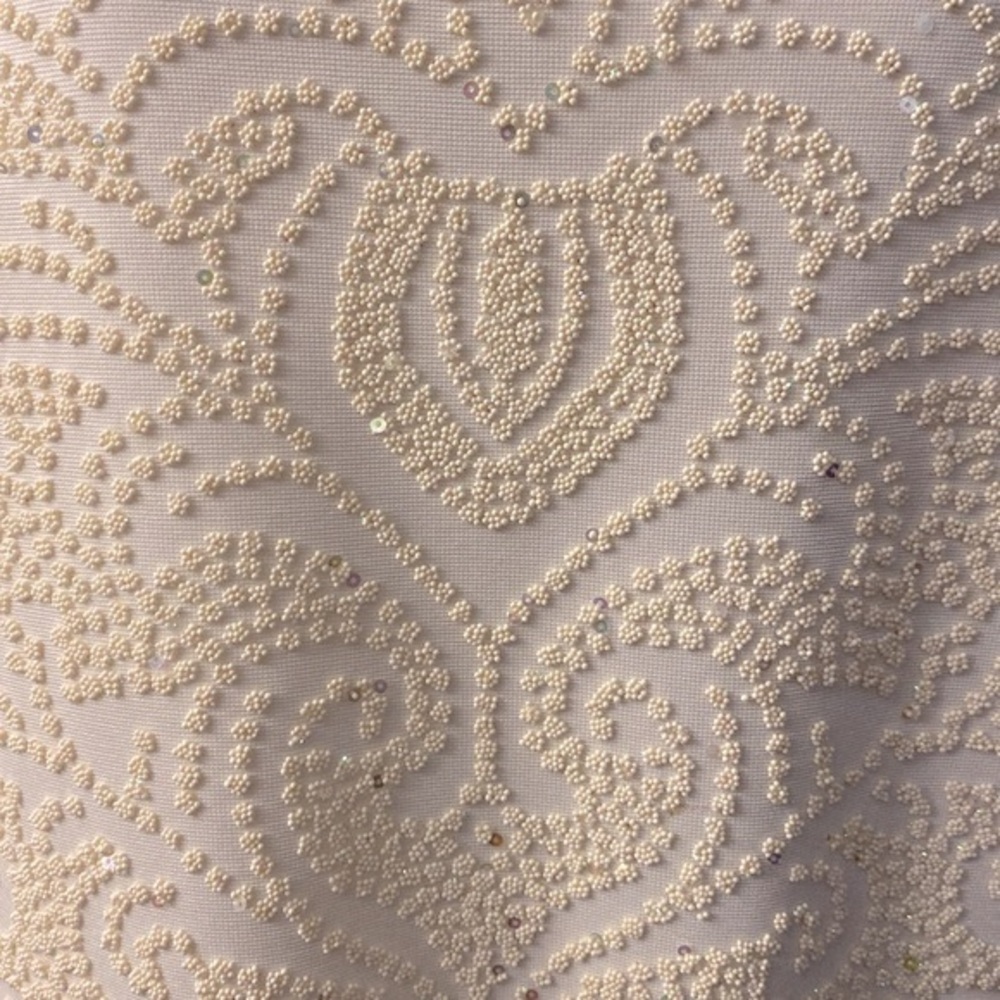 Dressbarn woman’s ivory formal sequined sleeveless high/low tank top V neck XL - Picture 4 of 10